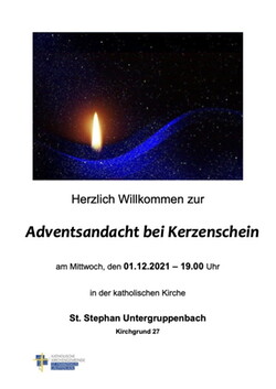 Adventsandacht bei Kerzenschein