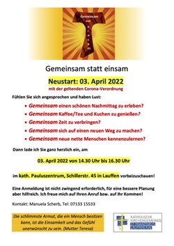 Gemeinsam statt einsam