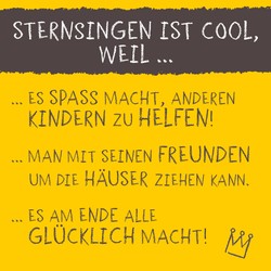 Sternsingen ist cool Bild: Kindermissionswerk In: Pfarrbriefservice.de