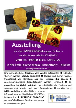 Ausstellung Misereor Hungertücher Plakat: R. Probst