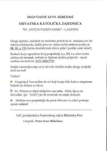 Info Kroatische Gemeinde